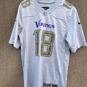 Minnesota Vikings Justin Jefferson Nike Gray Atmosphere Official NFL Game Jersey